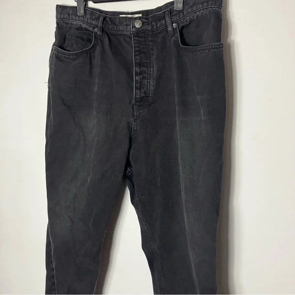 Free People We The Free | CRVY Georgine Mom Jean Obsidian Black Sz 35 NWOT - Picture 6 of 10